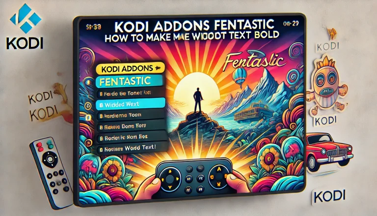 Kodi Addons Fentastic How to Make Widget Text Bold